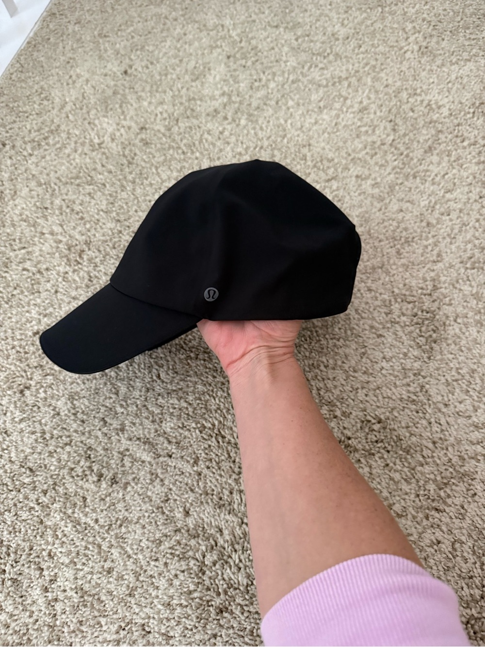 Lululemon Fast and Free Running Hat Velcro Back Black